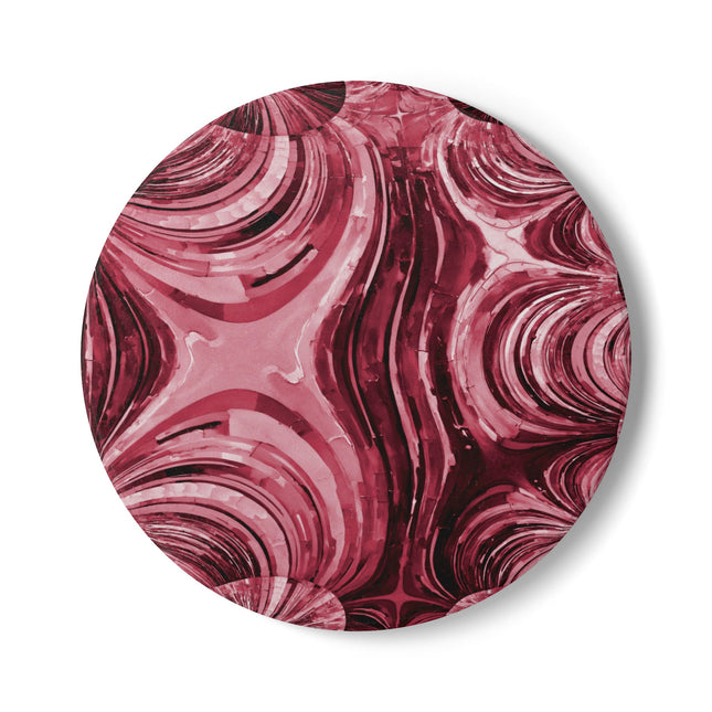 Uzi Spiral Ruby 4" x 4" Round Ceramic Coaster