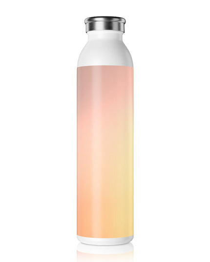 Hot Peach Fade Slim Water Bottle, 20 oz White