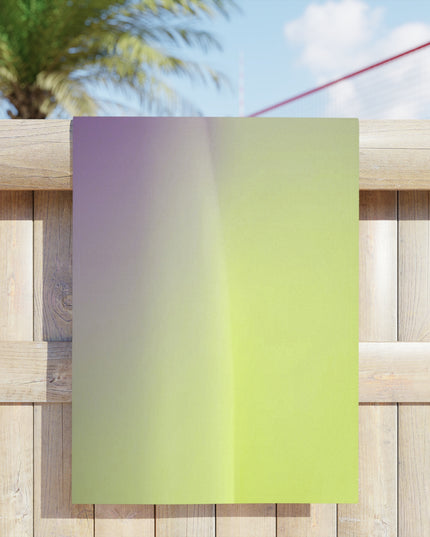 Purple Golden Fade Beach Towel, 24" x 44"