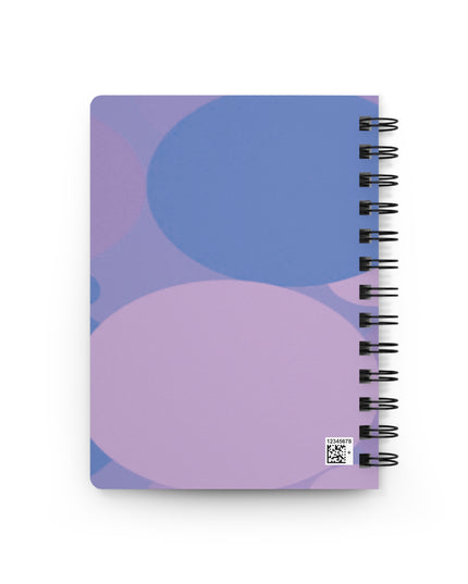 Pastel Purple Family Patches Spiral Bound Journal, 5" x 7" 150 pages