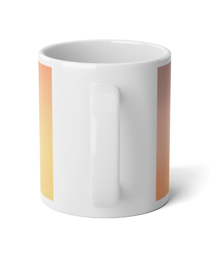 Hot Peach Fade 20 oz White Glossy Jumbo Mug