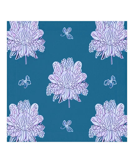 Lavender Floral Butterflies Face Towel, 13" x 13"