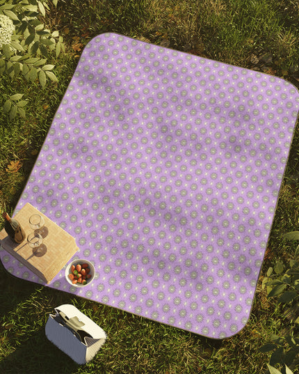 Lavender Star-crossed Bodies Picnic Blanket, 61" × 51"