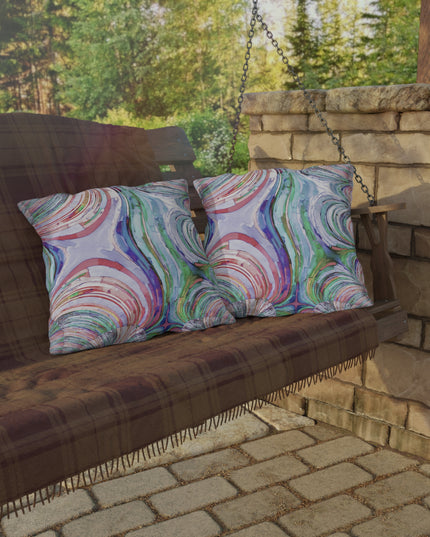 Uzi Spiral Pastels 20" x 20" Outdoor Pillow