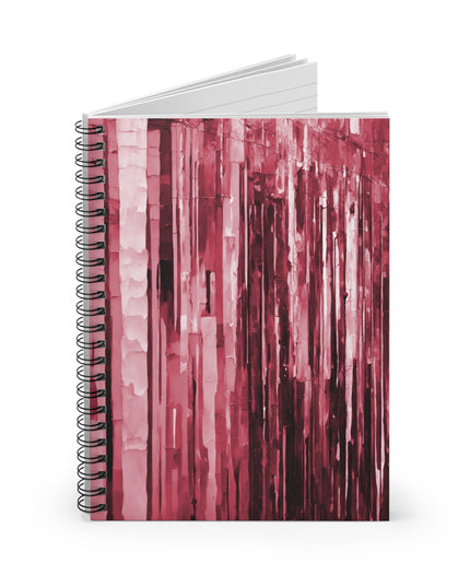 Striped Ruby Spiral Notebook - Ruled Line, 6" x 8", 118 pages