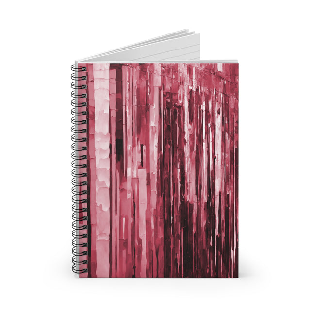 Striped Ruby Spiral Notebook - Ruled Line, 6" x 8", 118 pages