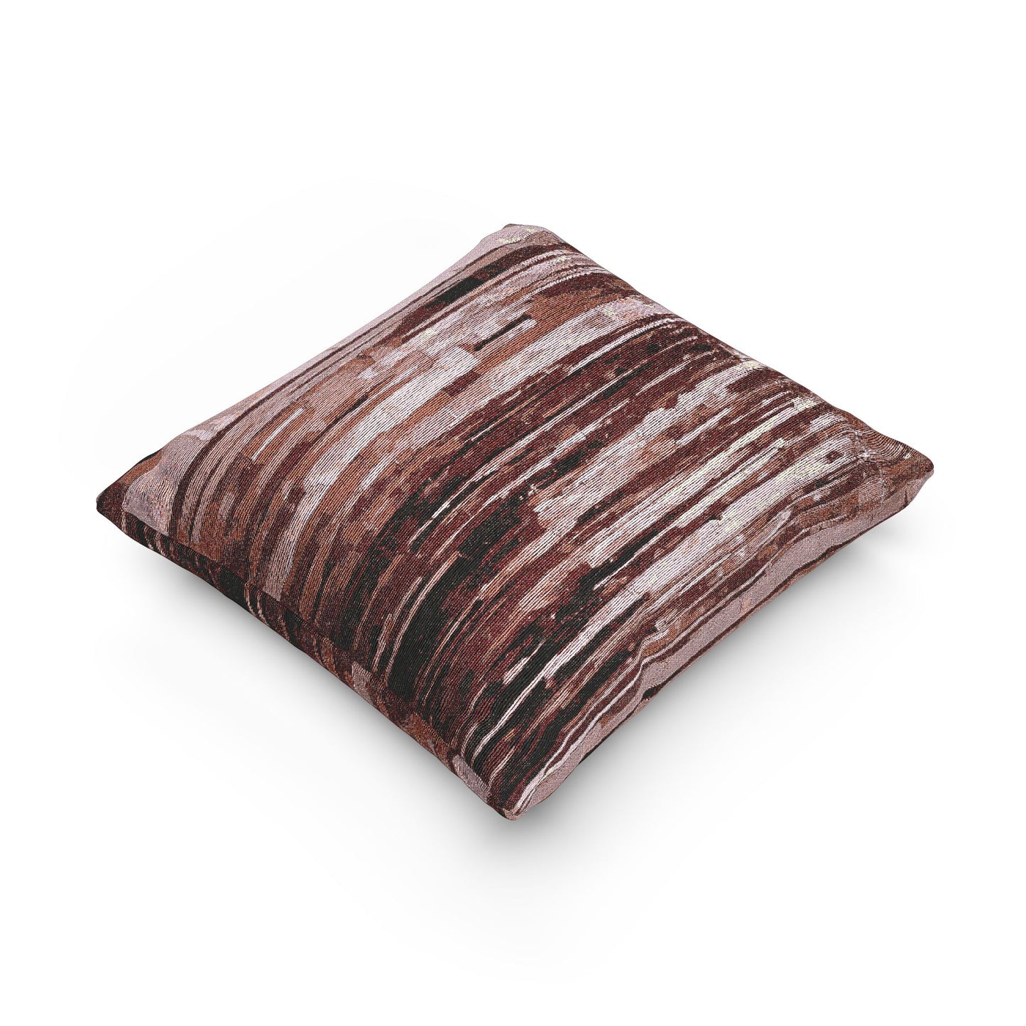 Striped Ruby Woven Pillow, 17" x 18"
