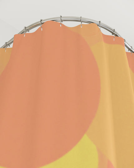 Pastel Bright Oranges Patches Shower Curtains, 71" x 74"