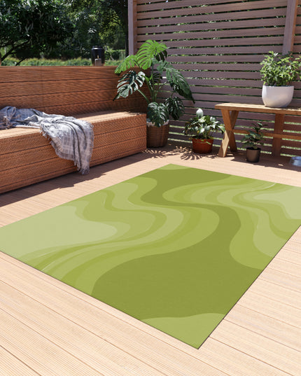 Lemon Wavey 60" x 84" Outdoor Rug
