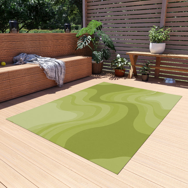 Lemon Wavey 60" x 84" Outdoor Rug