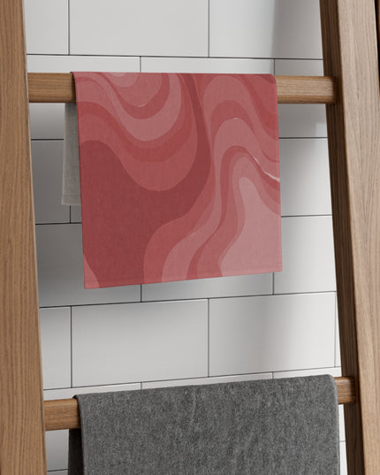 Power Red Wavey Rally Towel, 11" x 18"