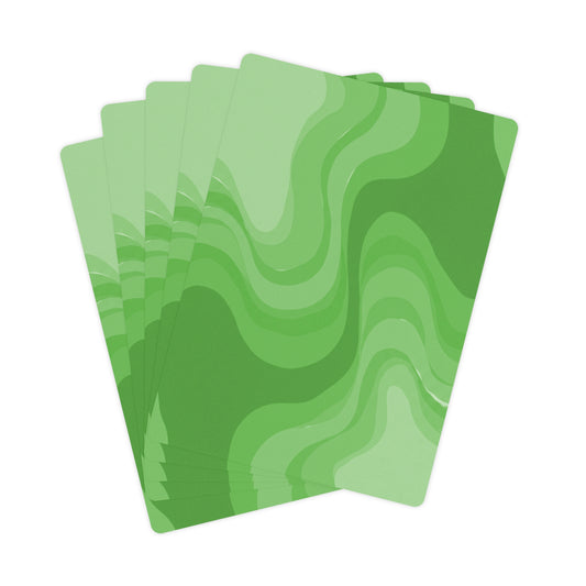 Greenie Meanie Wavey Poker Cards