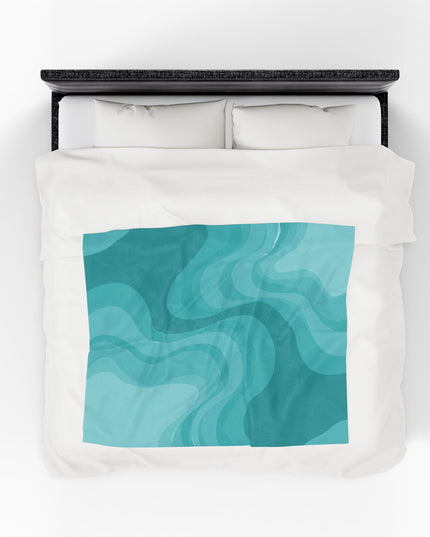 Tif Green Wavey Velveteen Plush Blanket, 50" x 60"