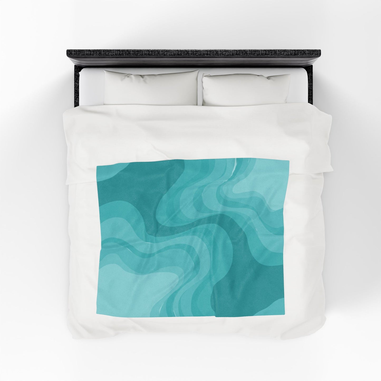 Tif Green Wavey Velveteen Plush Blanket, 50" x 60"