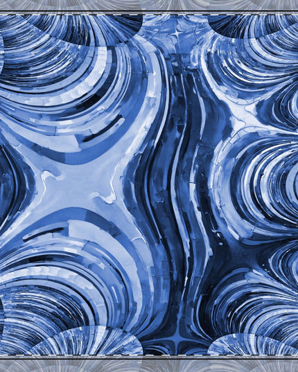 Uzi Spiral Deep Blue 22" x 22" Cotton Twill Napkin