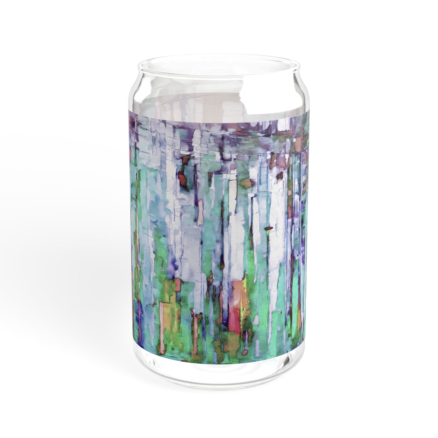 Striped Pastels Sipper Glass, 16oz