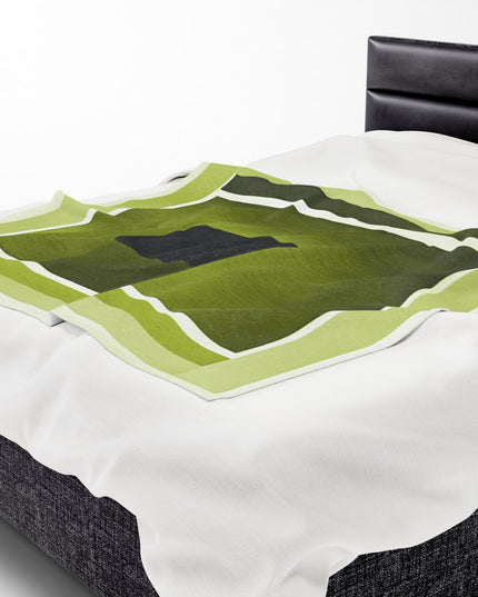 Lemongrass Shadow Velveteen Plush Blanket, 50" x 60"