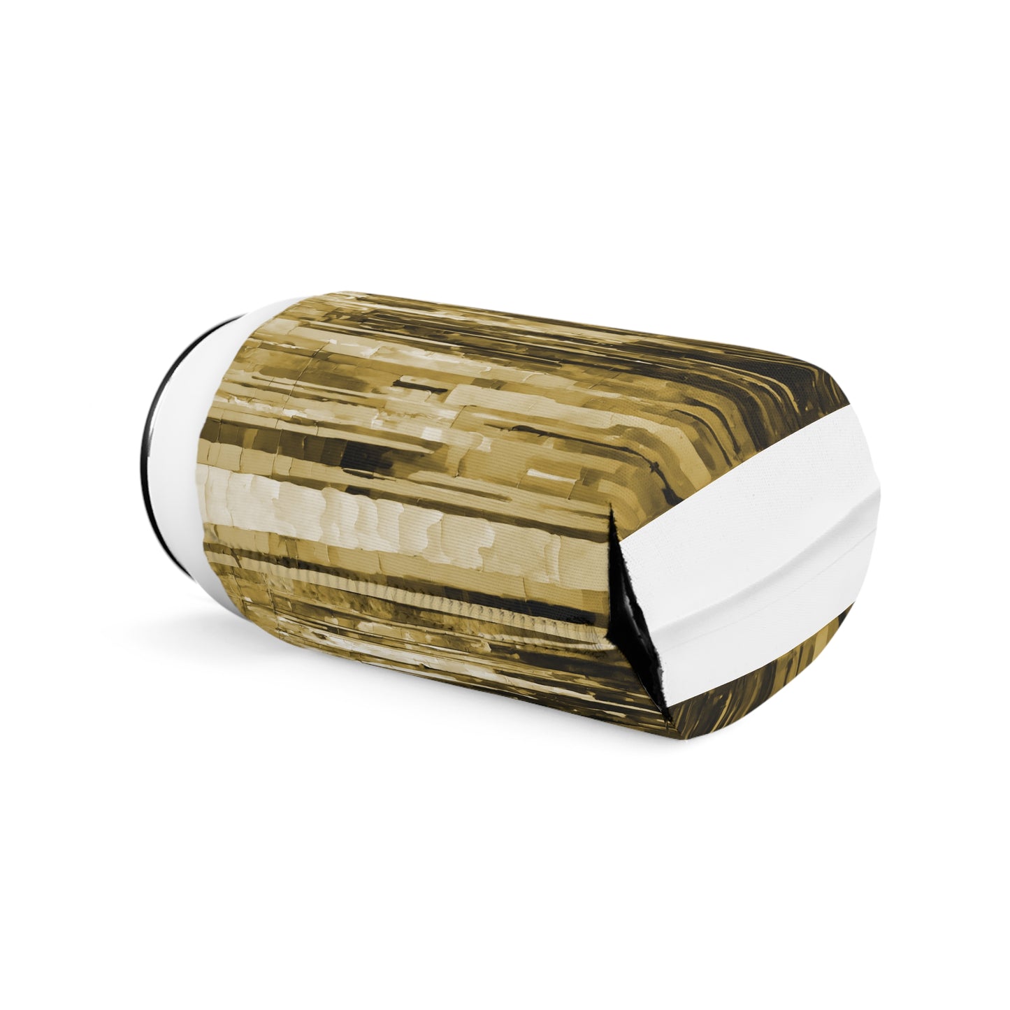 Striped Light Brown 12 oz Can Cooler Sleeve