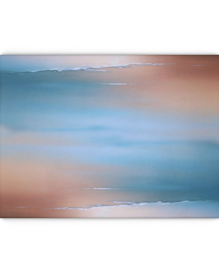 Blue Sea Peach Fog Glass Cutting Board, 11" x 15"