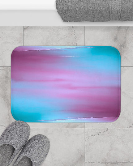 Wine Sea Blue Fog 24" x 17" Bath Mat