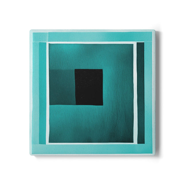 Tif Shadow 4" x 4" Square Ceramic Coaster