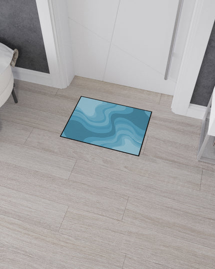 Sky Blue Wavey 18" x 24" Heavy Duty Floor Mat