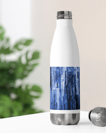 Striped Deep Blue 20oz Insulated Water Bottle