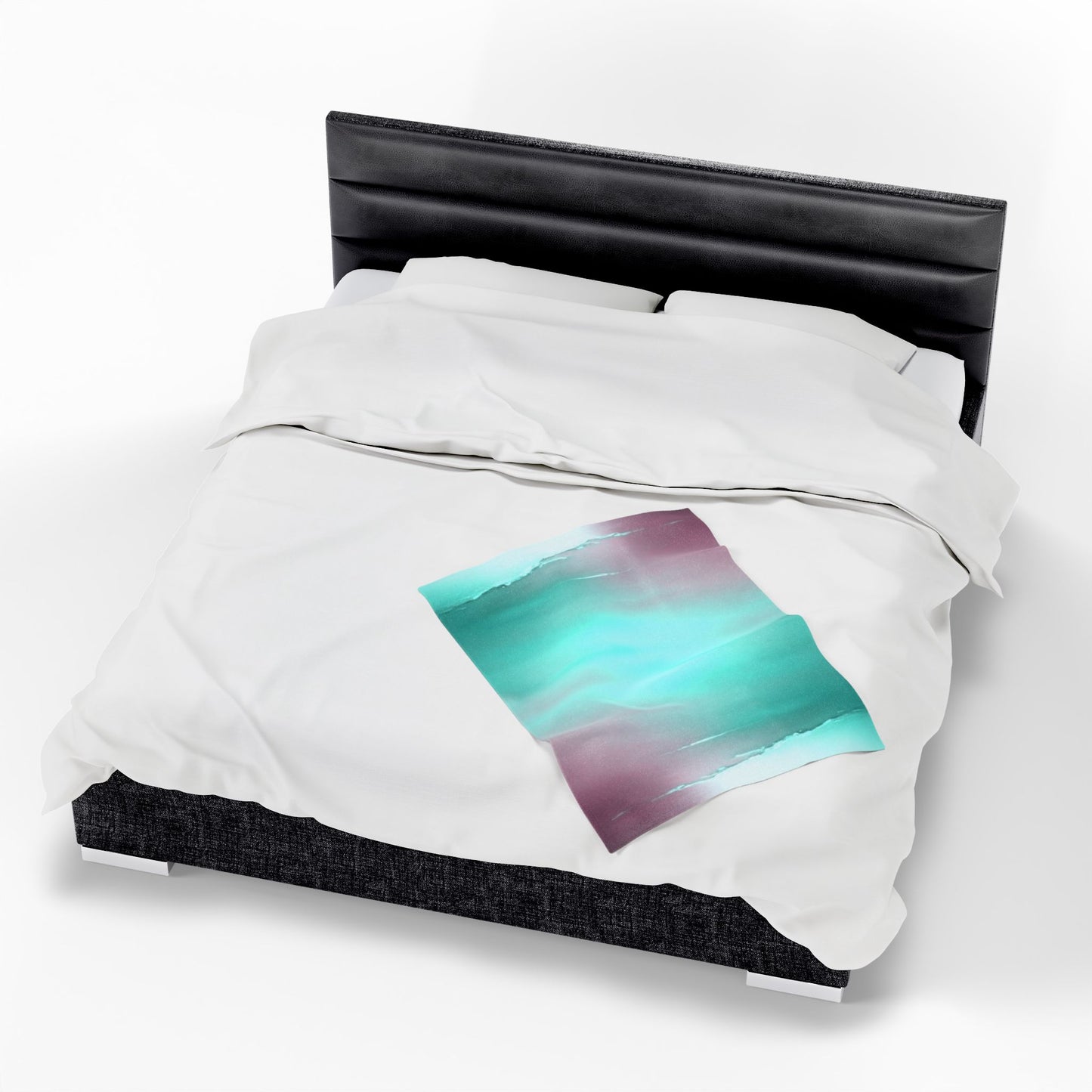 Green Sea Lavender Fog Velveteen Plush Blanket, 30" x 40"