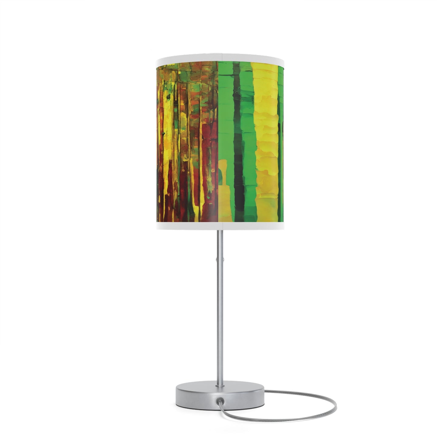 Striped Beta Table Lamp on a White or Silver Stand, US|CA plug