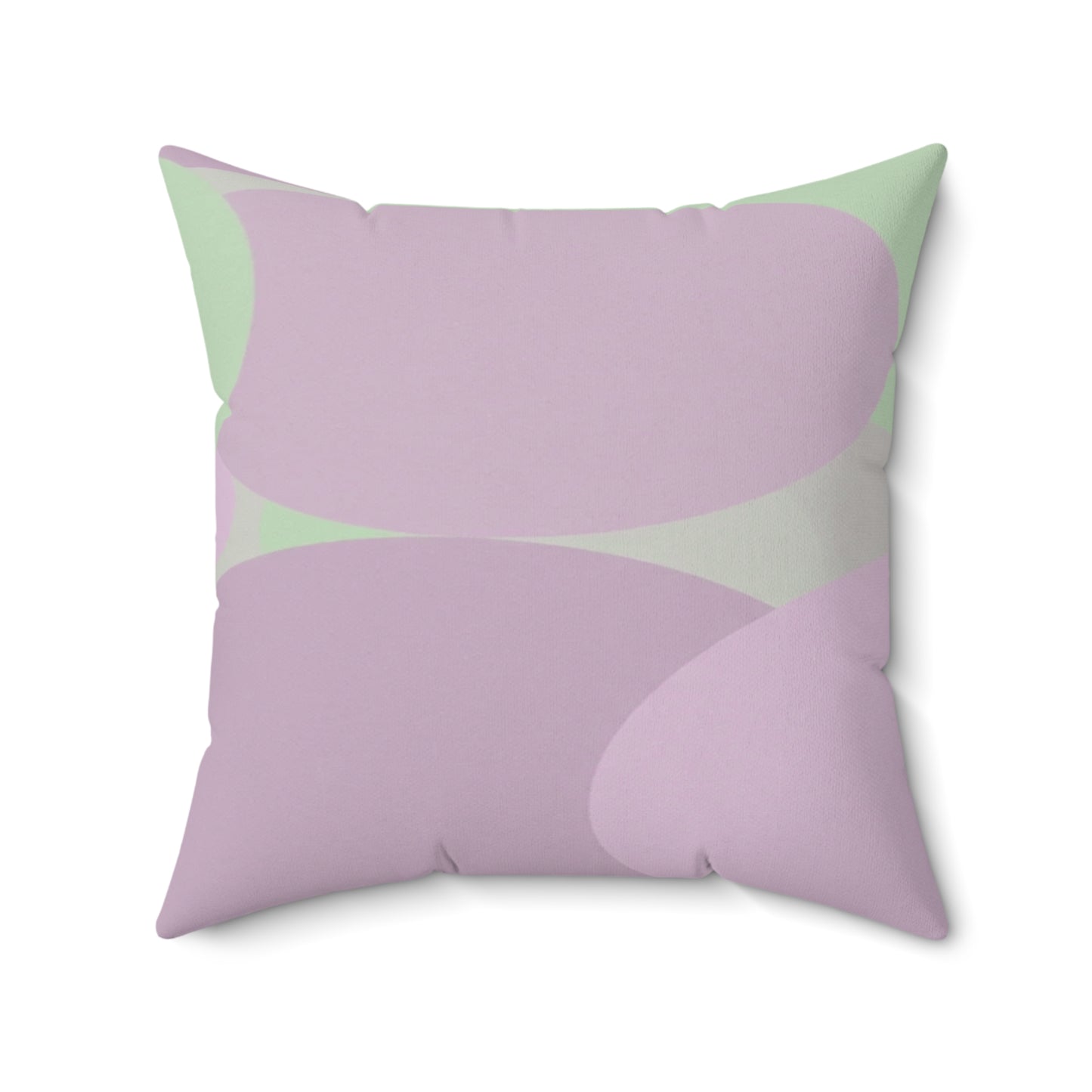 Pastel Lavender Purple and Soft Green Patches 20" x 20" Faux Suede Square Pillow