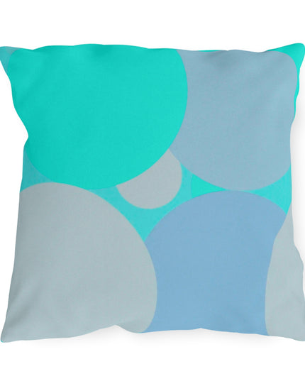Pastel Tan and Tif Patches 18" x 18" Outdoor Pillows