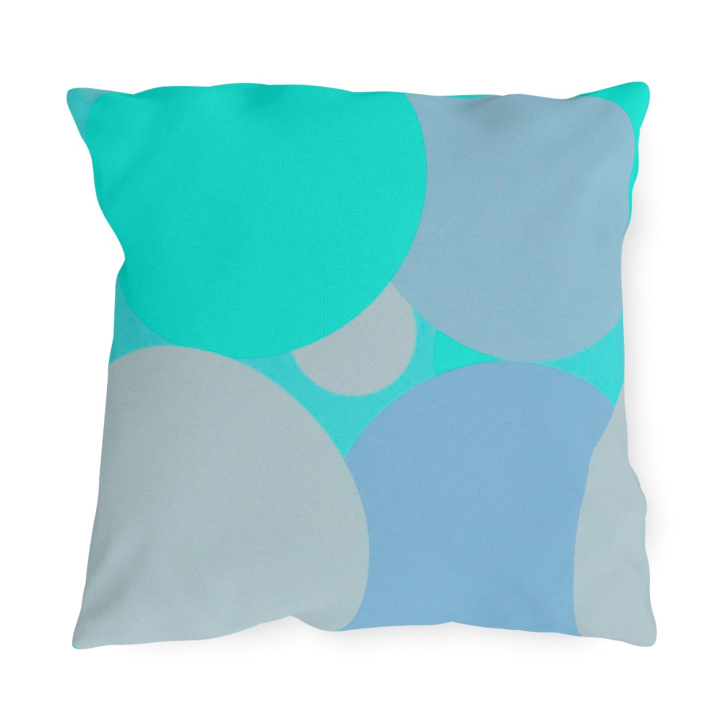 Pastel Tan and Tif Patches 18" x 18" Outdoor Pillows