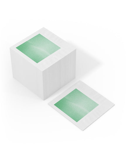 Mint Fade White Coined Napkins, 6.5" x 6.5"