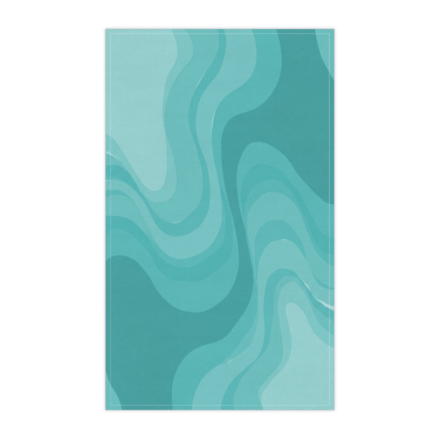 Tif Green Wavey Tea Towels (cotton, poly), 18" x "30
