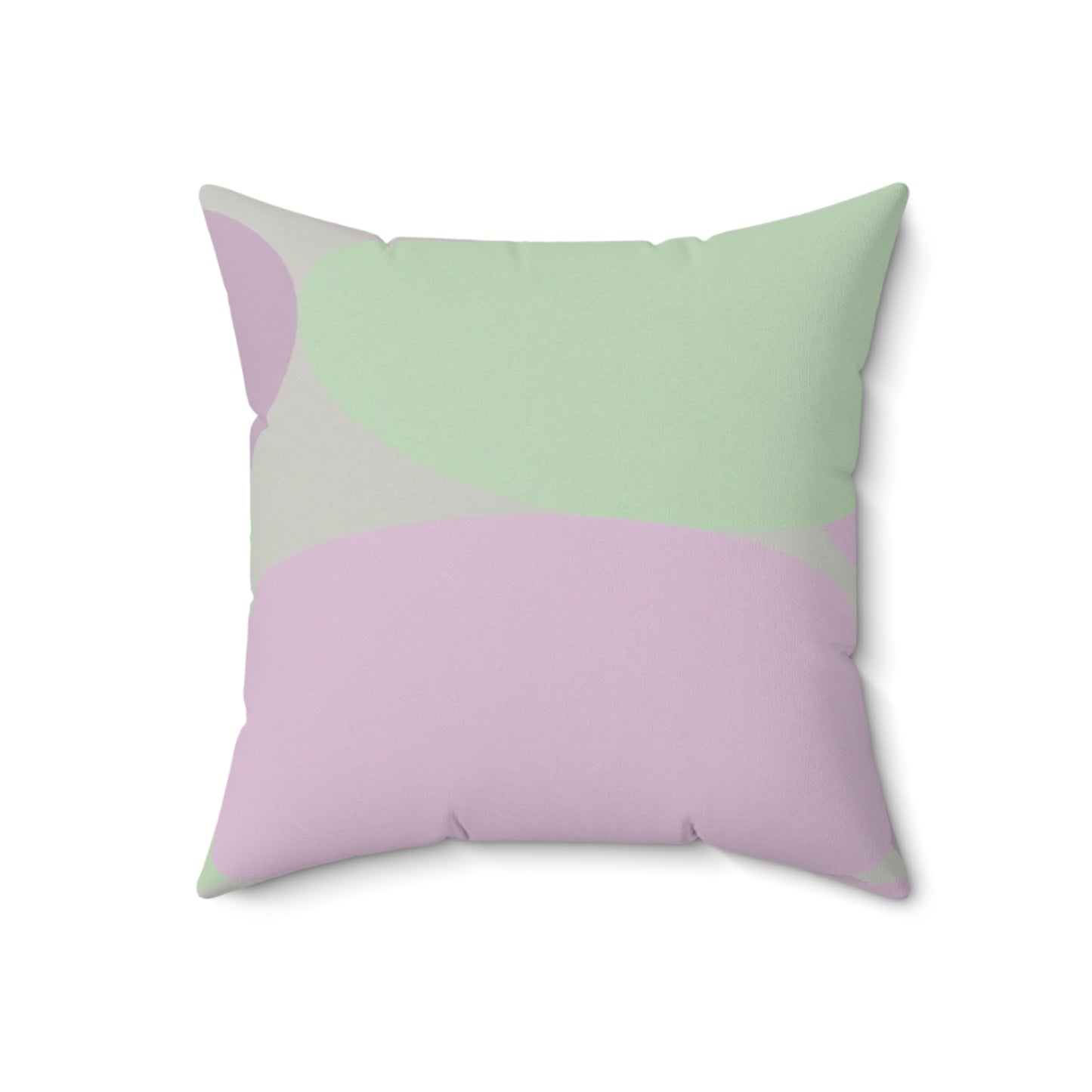 Pastel Lavender Purple and Soft Green Patches 18" x 18" Faux Suede Square Pillow