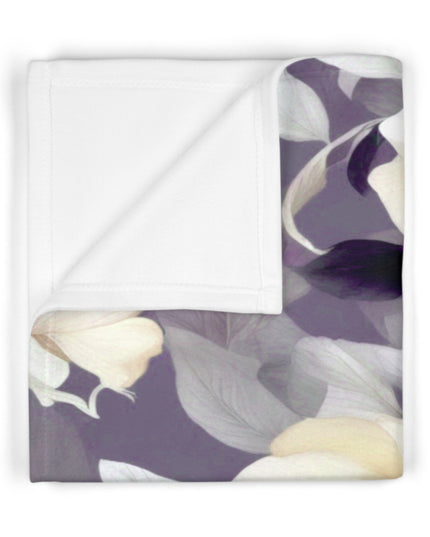 White Blush Floral Bunch Soft Fleece Baby Blanket, 30" x 40"