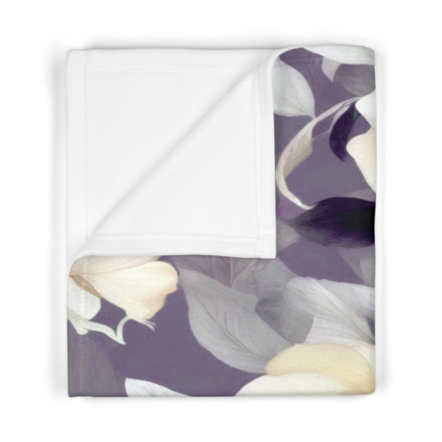White Blush Floral Bunch Soft Fleece Baby Blanket, 30" x 40"