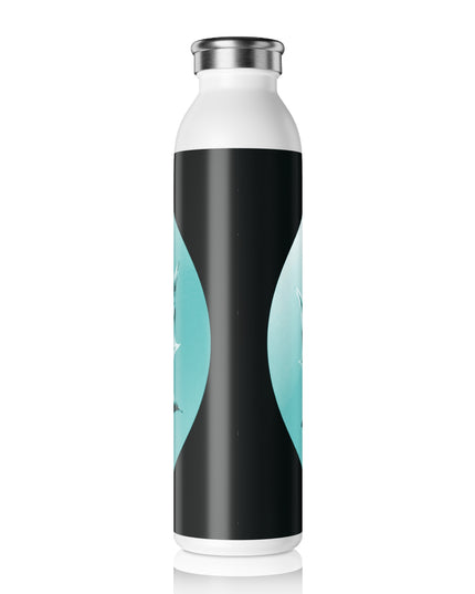 Tif Green Maple Leaf Slim Water Bottle, 20 oz White