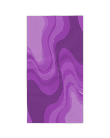 Wavey Purple Wavey Beach Towel, 24" x 44"