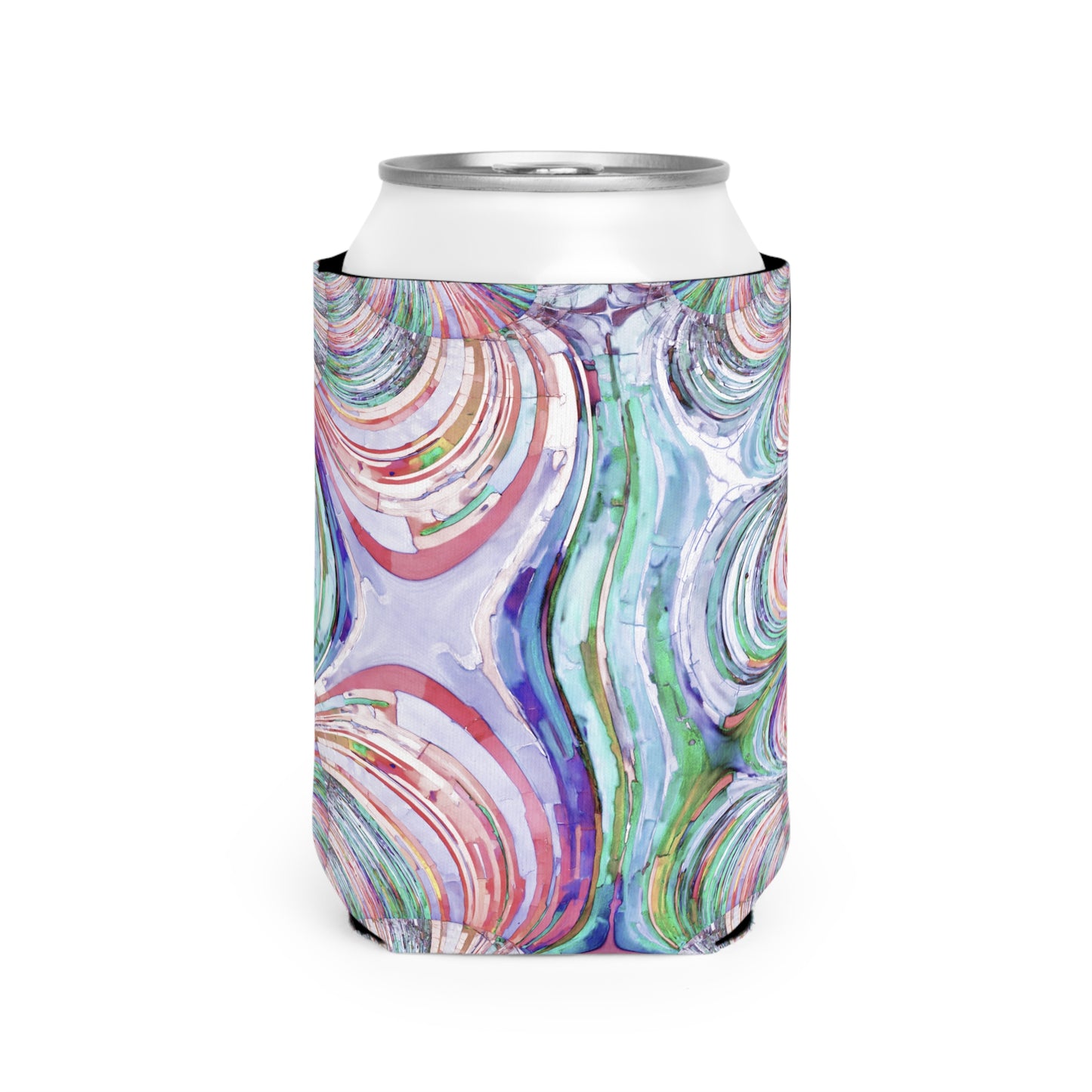 Uzi Spiral Pastels 12 oz Can Cooler Sleeve