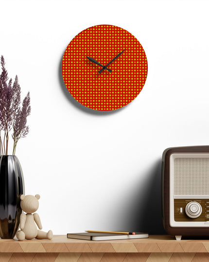 Late Evening Star-crossed Bodies Acrylic Wall Clock, Round or Square, 10.75" x 10.75"