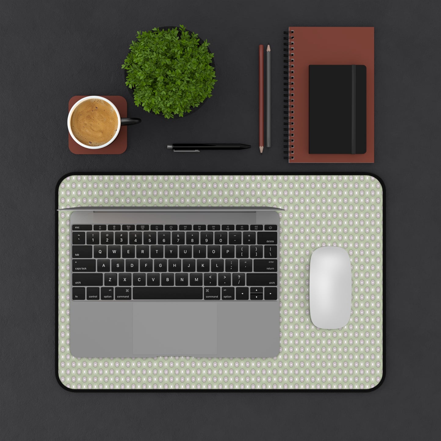 Olive Star-crossed Bodies Desk Mat, 12" x 18"