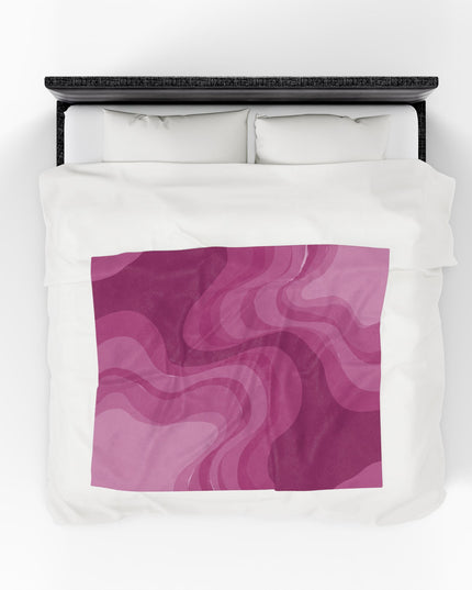 Pinky Mauve Wavey Velveteen Plush Blanket, 50" x 60"