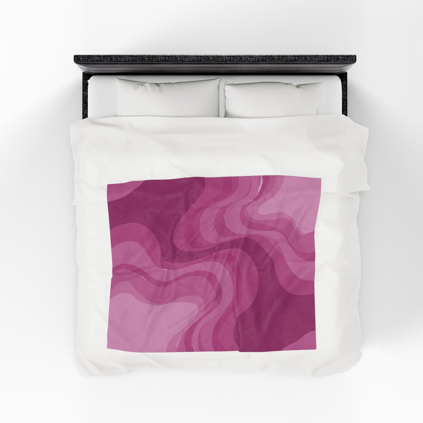 Pinky Mauve Wavey Velveteen Plush Blanket, 50" x 60"