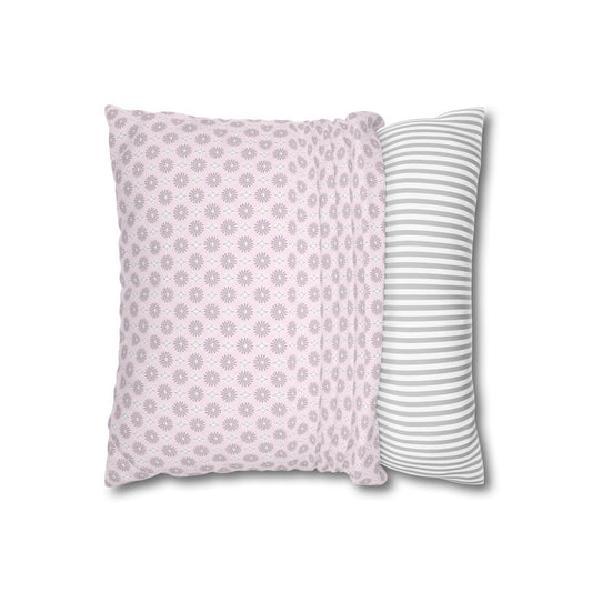 Pink Mornings Star-crossed Bodies Spun Polyester Square Pillowcase, 14" x 14"