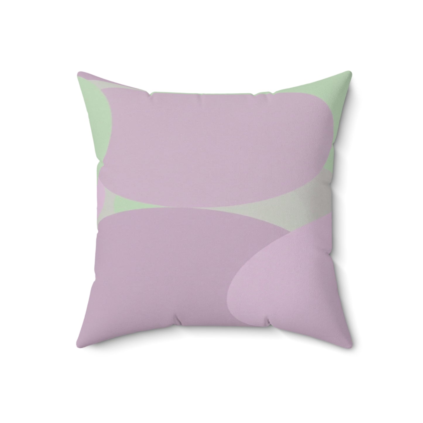 Pastel Lavender Purple and Soft Green Patches 18" x 18" Faux Suede Square Pillow
