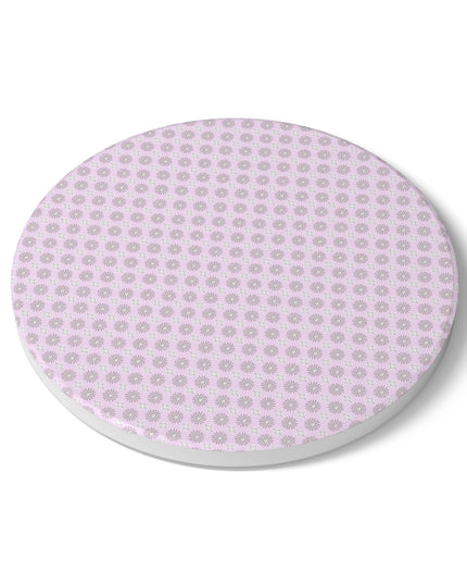 Pink Mornings Star-crossed Bodies Round Ceramic Coaster, 4" x 4"