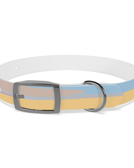 Pastel Baby Blue and Peach Patches Small Dog Collar