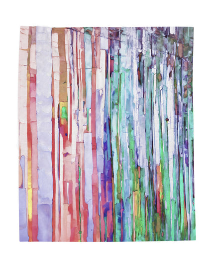 Striped Pastels Velveteen Plush Blanket, 50" x 60"