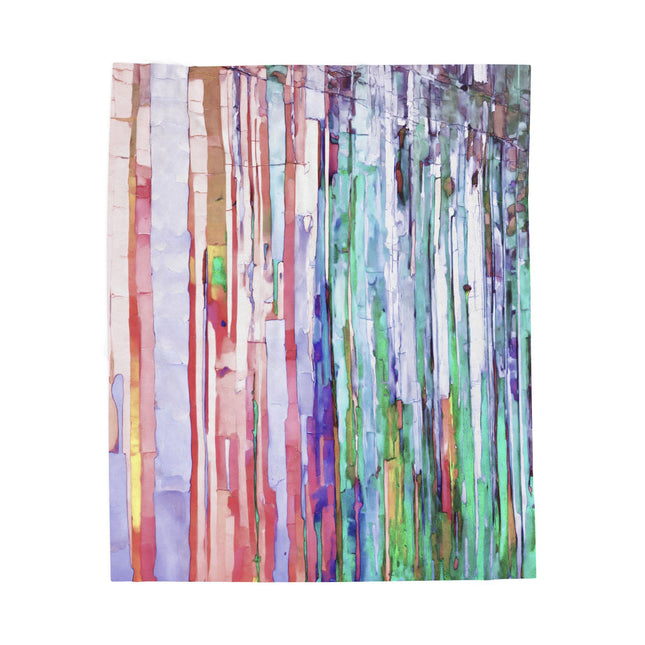 Striped Pastels Velveteen Plush Blanket, 50" x 60"